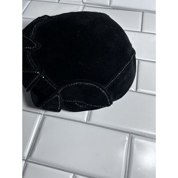 Helen Joyce Original New York Black Velour Vintage Hat With Rhinestones Fle’chet main image 9